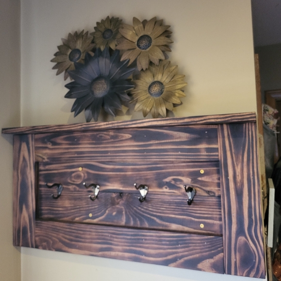Handmade Wood Coat Rack - Picture 5 of 7